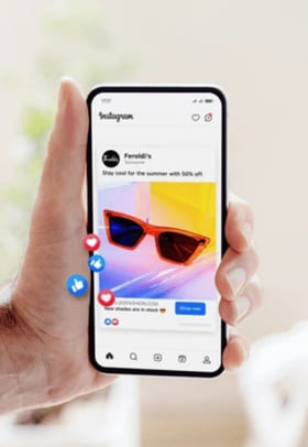 Social media advertising by AIT NEX Technologies Pvt Ltd using Instagram and Facebook ads for targeted growth